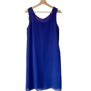 Scott McClintock Blue Sheath Sleeveless Knee Length Dress Size M Women